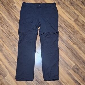 Columbia Convertible 18 Tall hiking outdoor gorp granola Nylon zip off pants